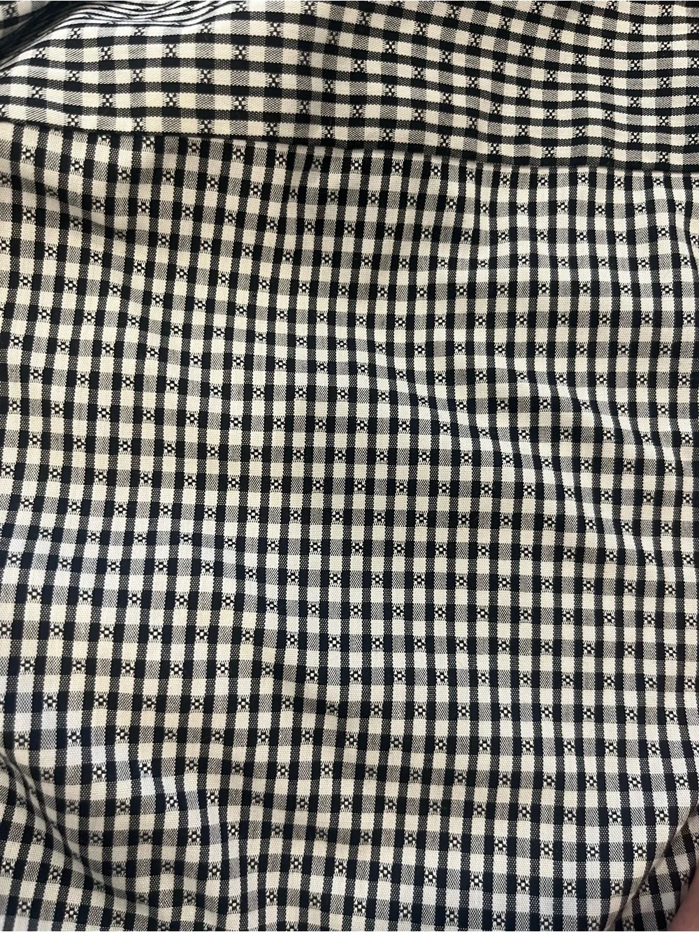 🖤 Banana Republic | L | Black & White Micro-Gingham Dress Shirt (No Iron)